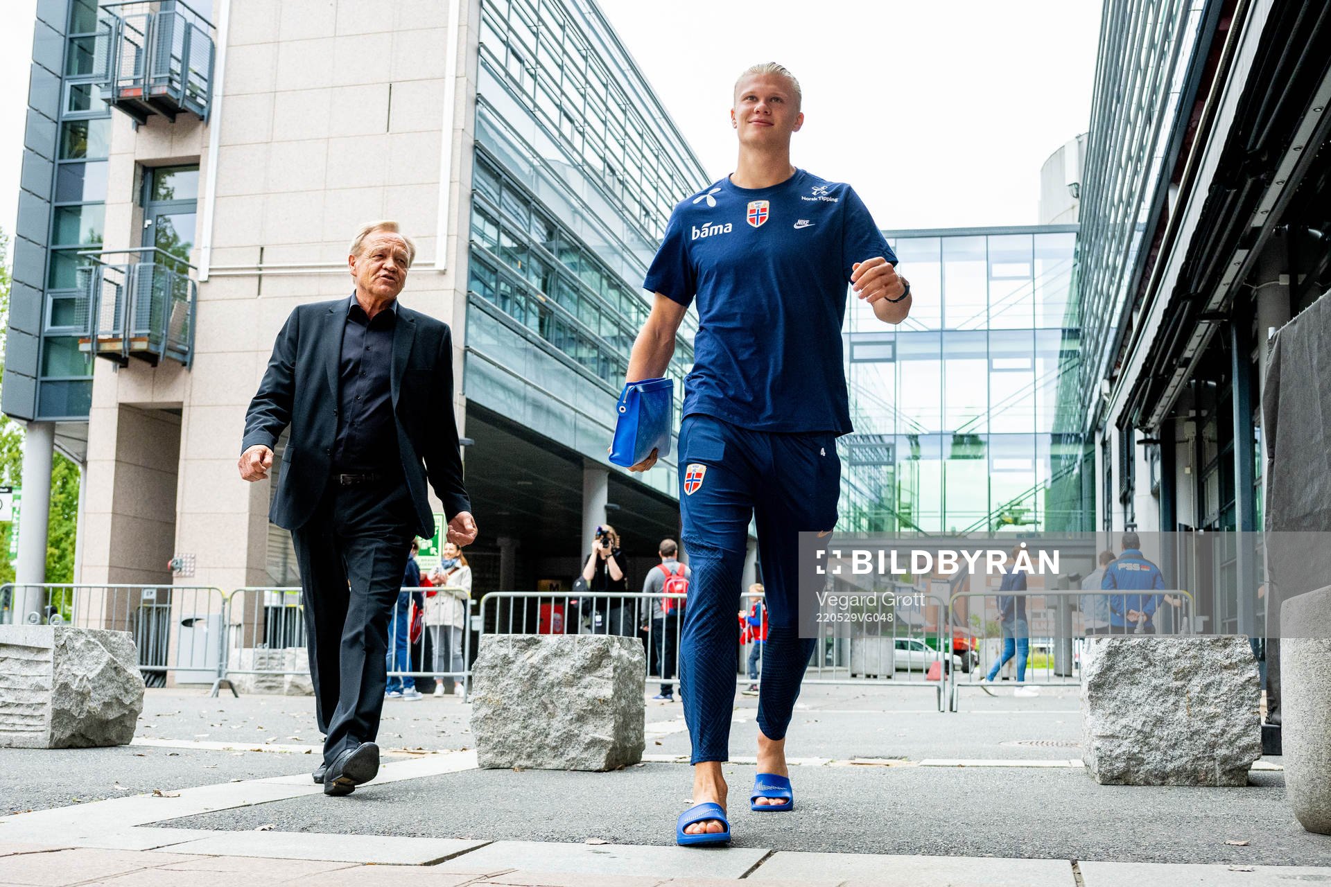 Geir Ellefsen, head of security, and Erling Braut Haaland