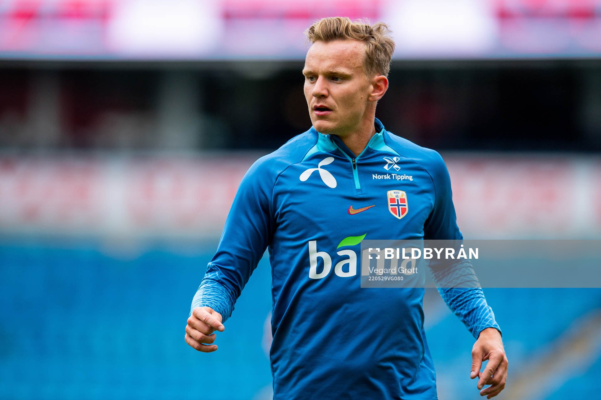 Marius Lode of the Norwegian national football team