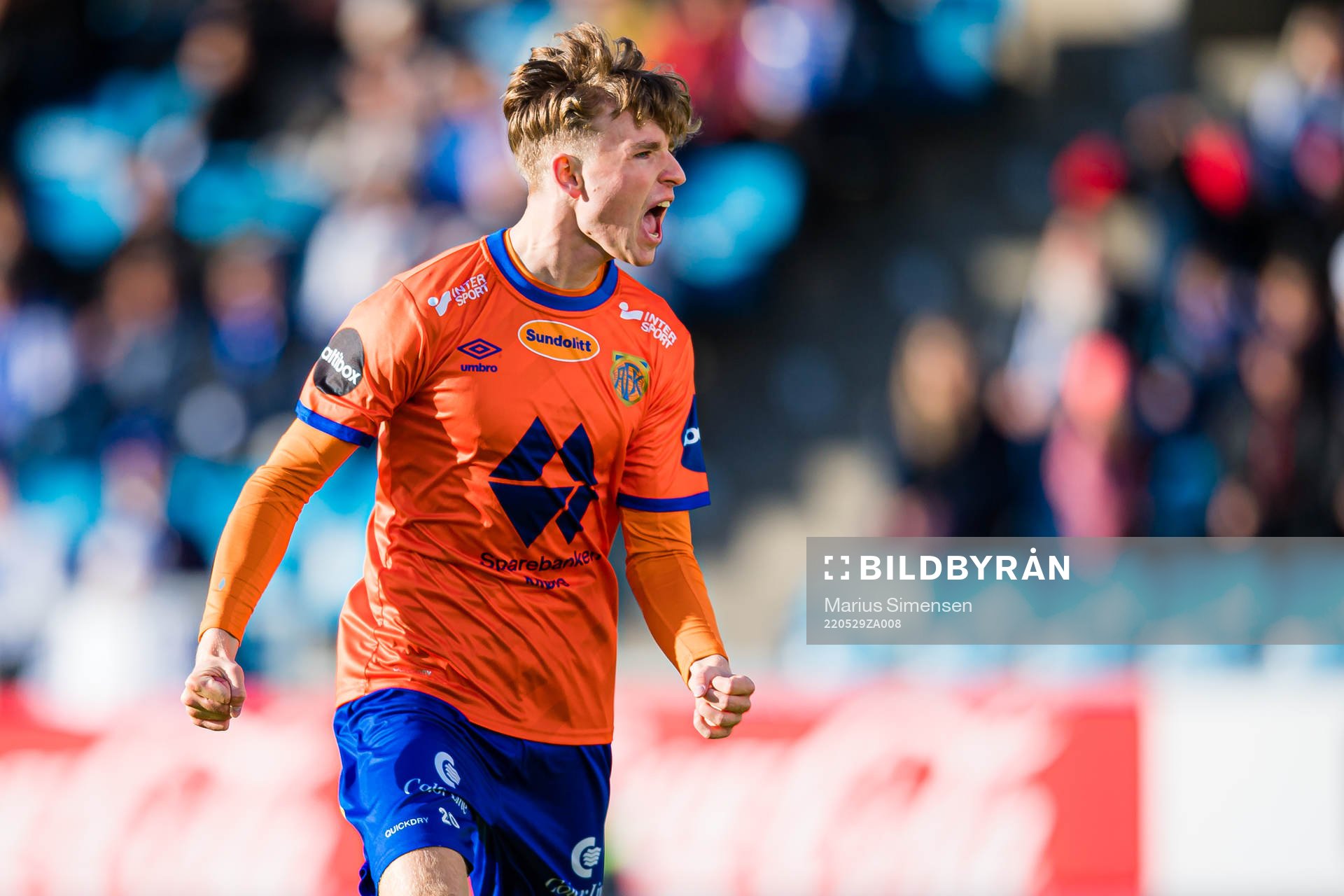 Oscar Solnørdal of Aalesund celebrates