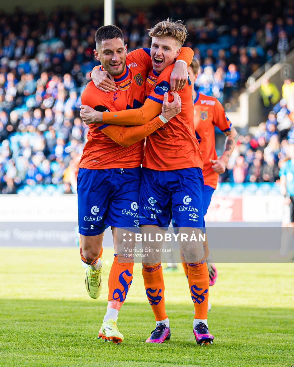 Oscar Solnørdal of Aalesund celebrates