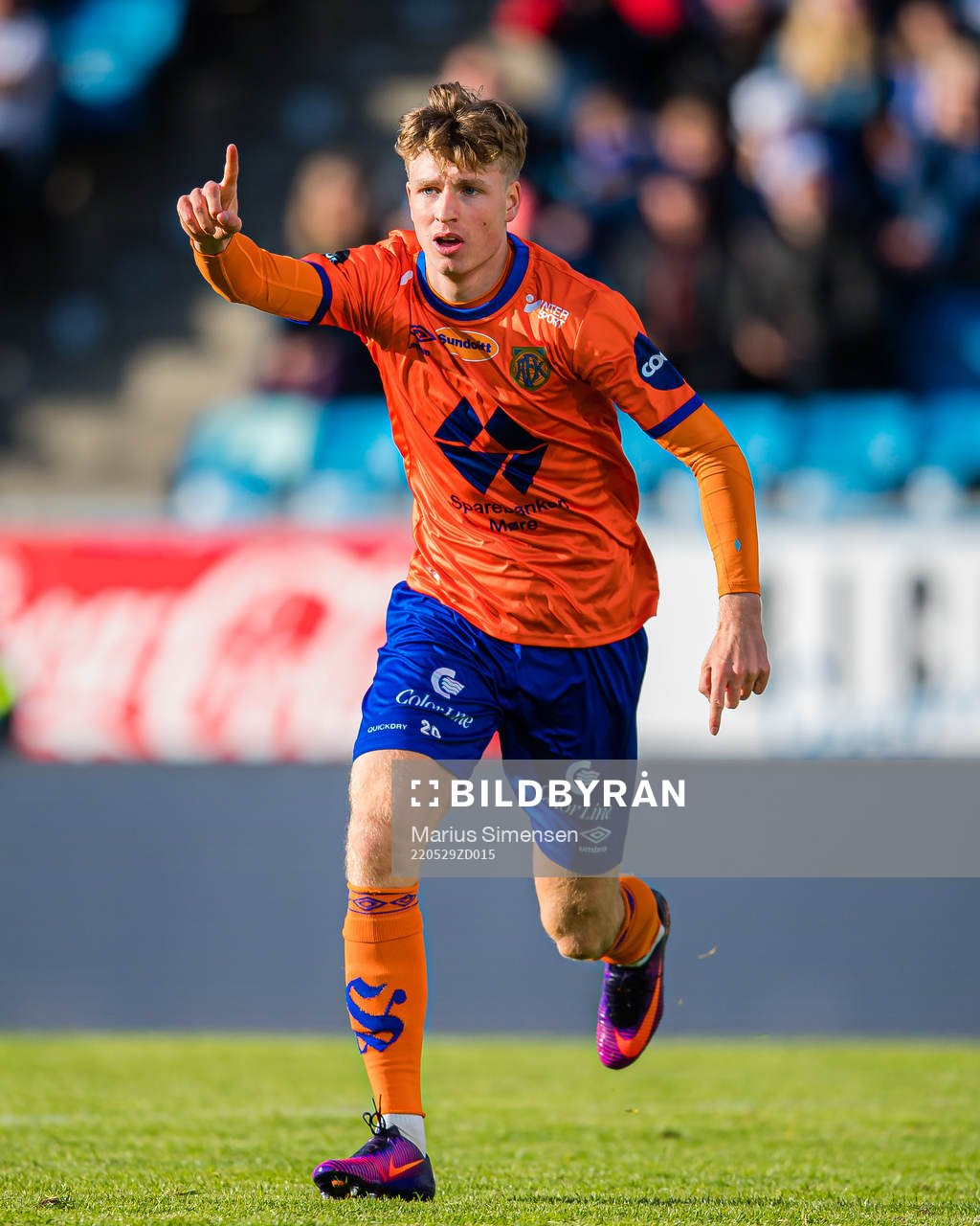 Oscar Solnørdal of Aalesund celebrates