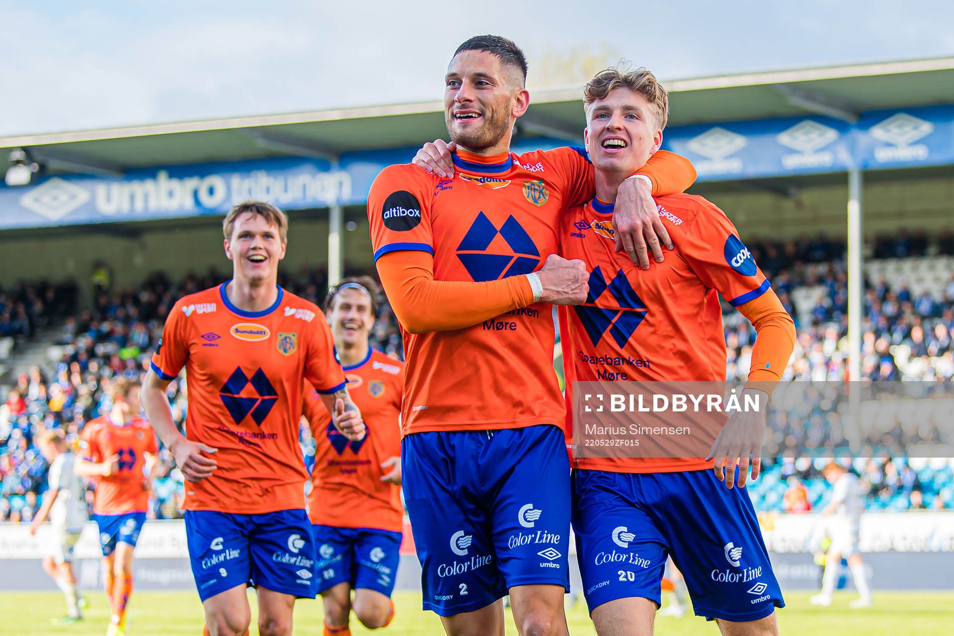 Oscar Solnørdal of Aalesund celebrates