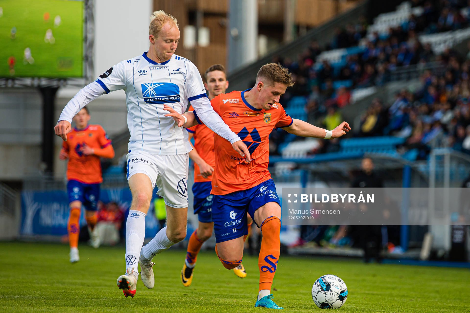 Peter Nysted Therkildsen of Haugesund and Simen Bolkan