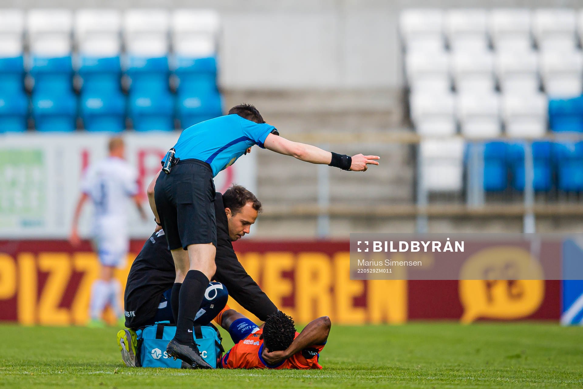 Erikson Spinola Lima of Aalesund with an injury