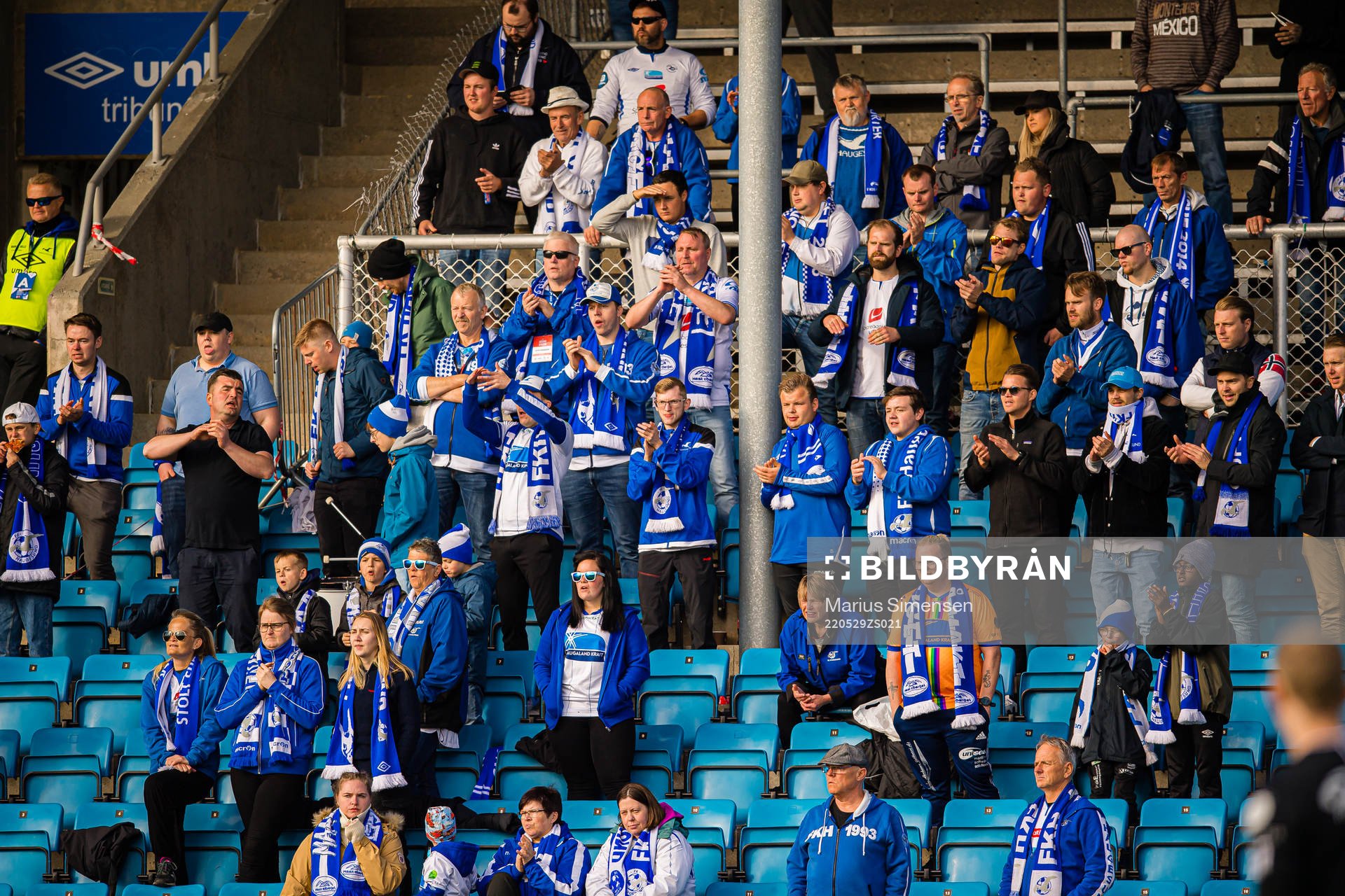 Spectators in the stands