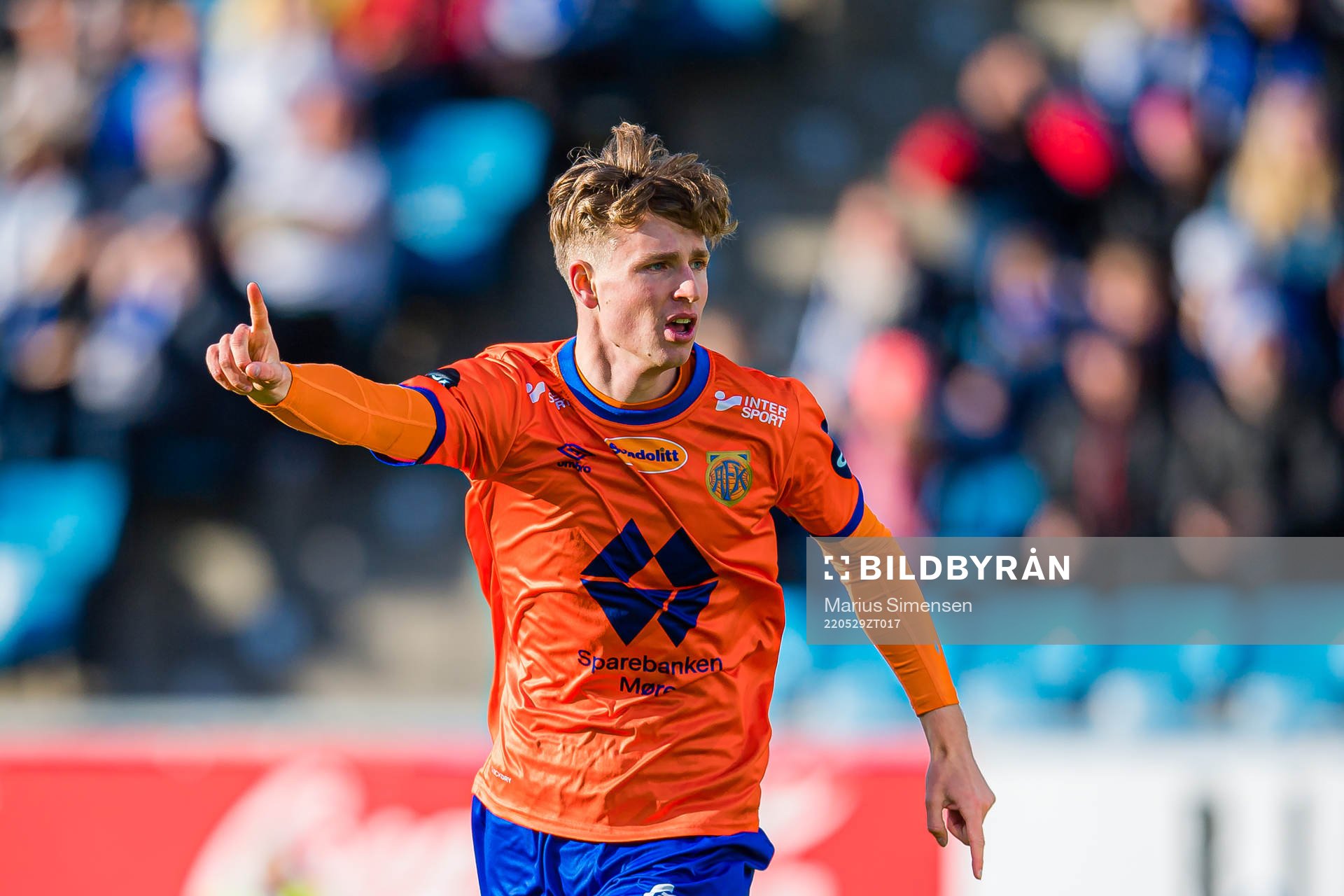 Oscar Solnørdal of Aalesund celebrates