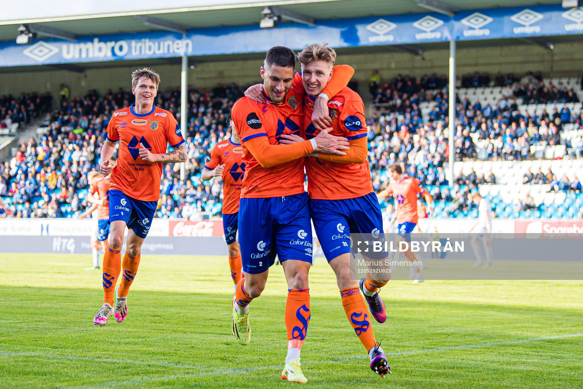 Oscar Solnørdal of Aalesund celebrates