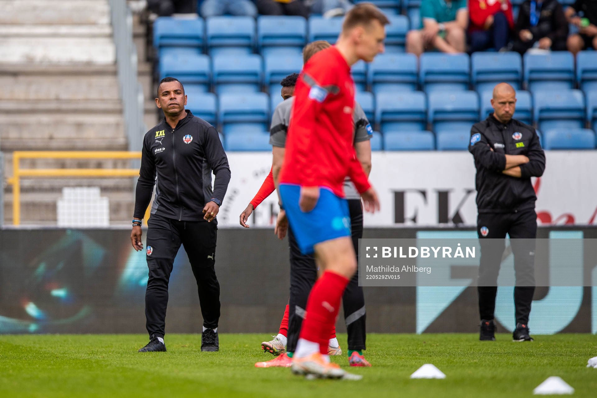 Helsingborgs tränare Alvaro Santos och tränare Mattias