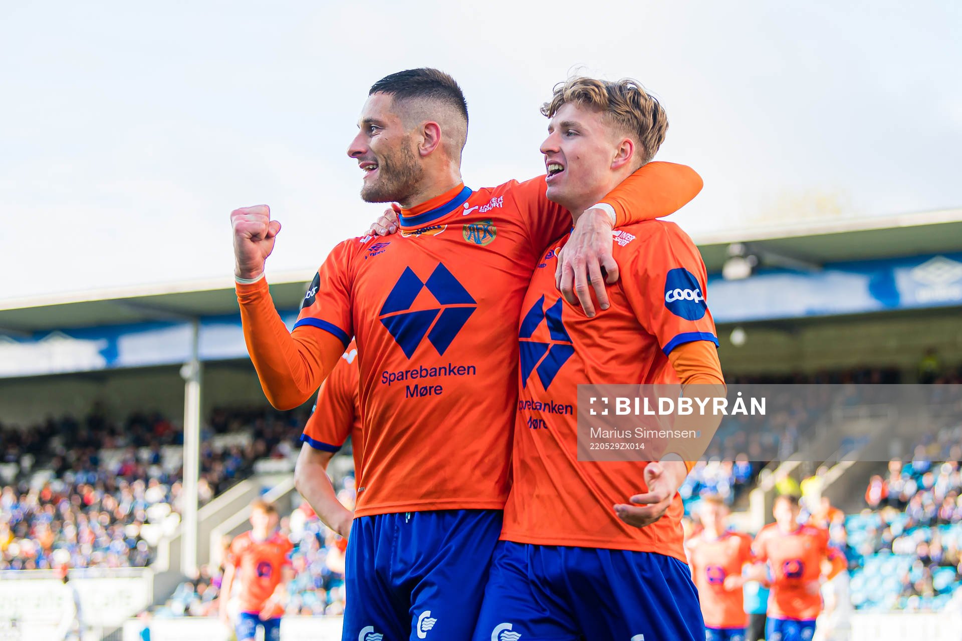 Oscar Solnørdal of Aalesund celebrates