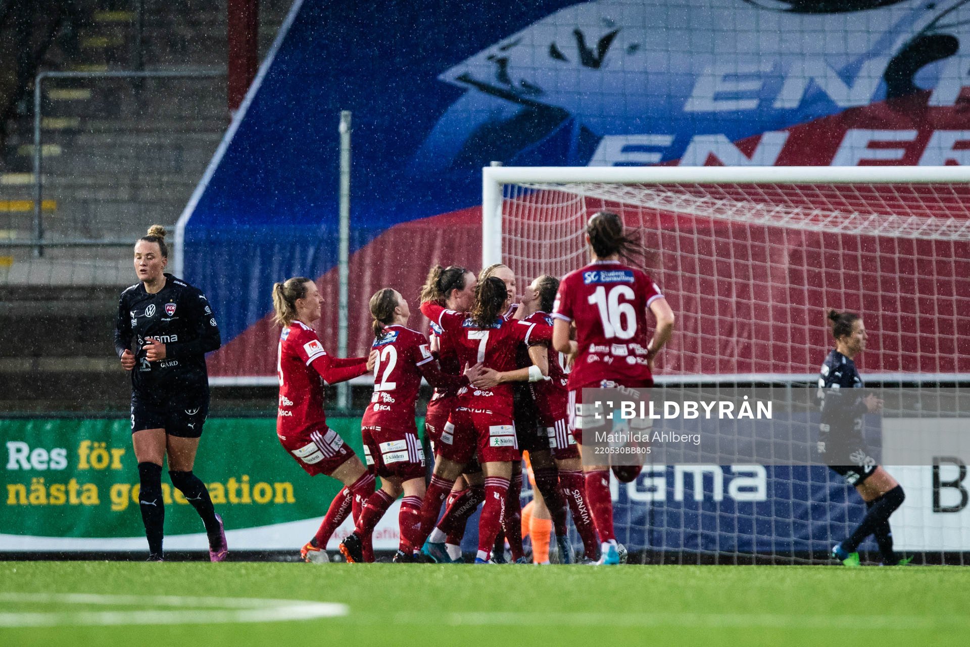Piteås spelare jublar