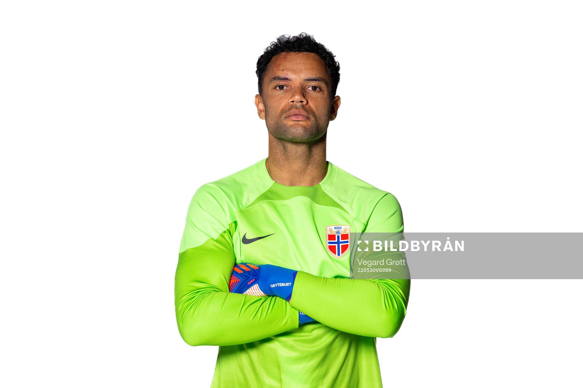 Goalkeeper Sten Grytebust of the Norwegian national