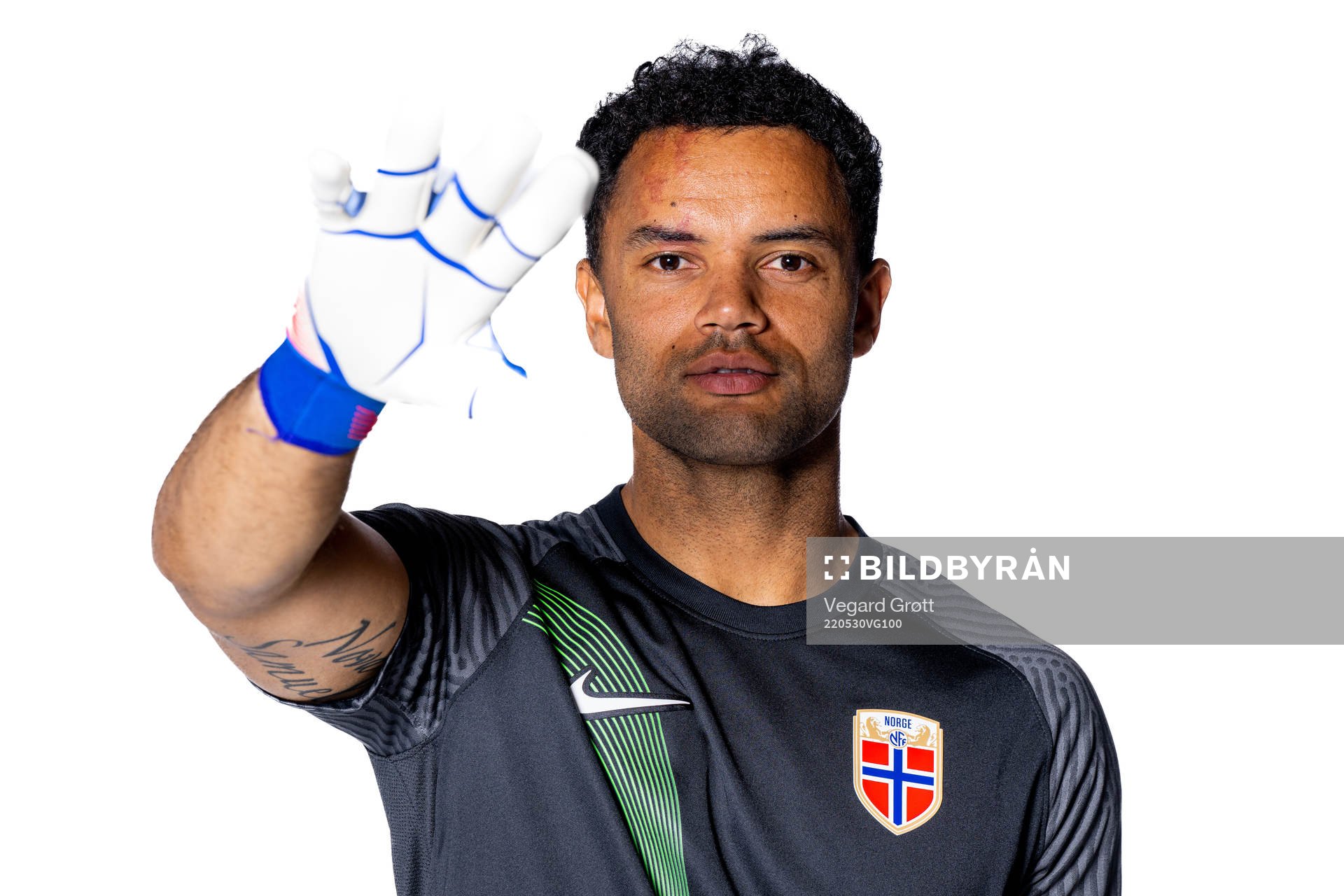 Goalkeeper Sten Grytebust of the Norwegian national