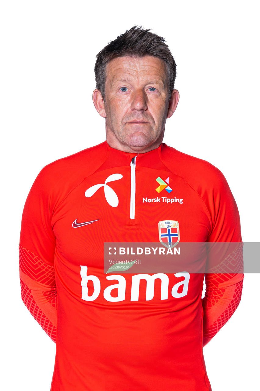 Bård Wiggen of the Norwegian national football team poses