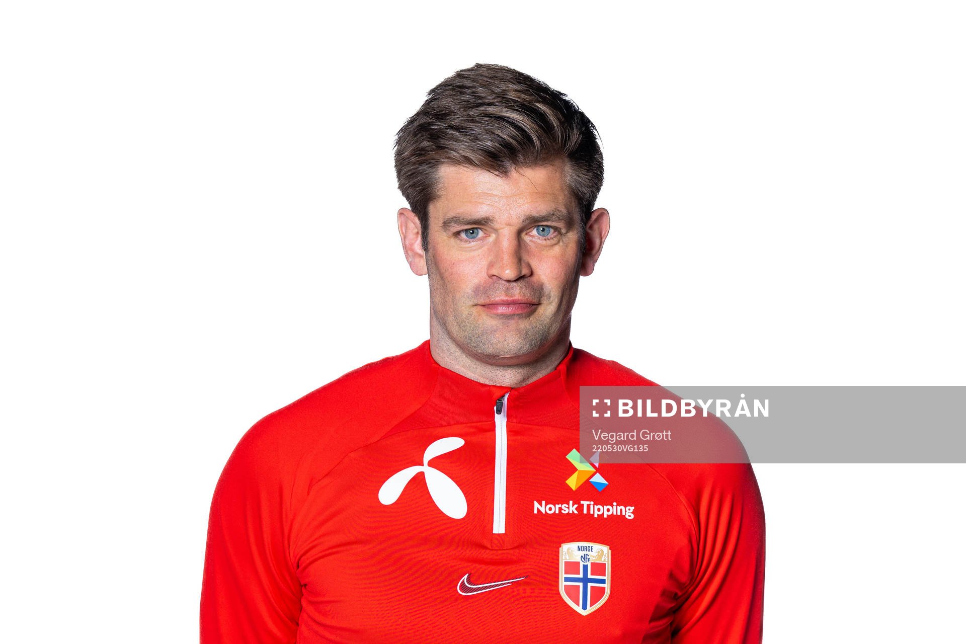 Morten Morisbak Skjønsberg, press officer of the Norwegian national football team, poses for a portrait on May 30, 2022 in Oslo. 