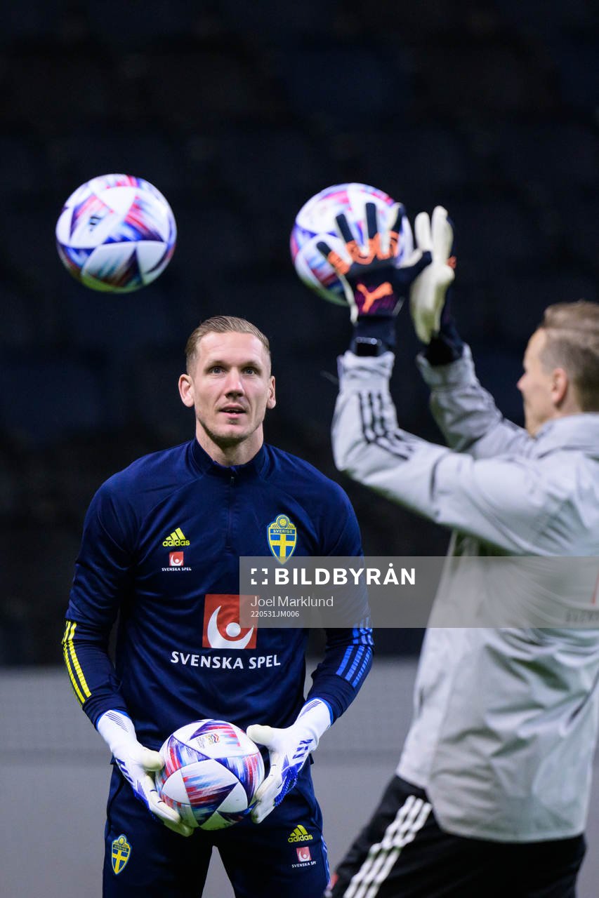 Goalkeeper Robin Olsen of the Swedish national football team