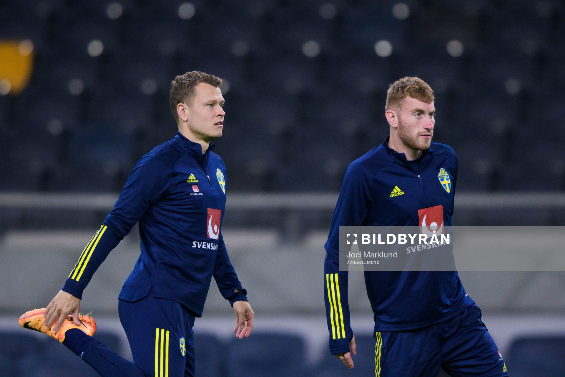 Viktor Claesson and Dejan Kulusevski of the Swedish