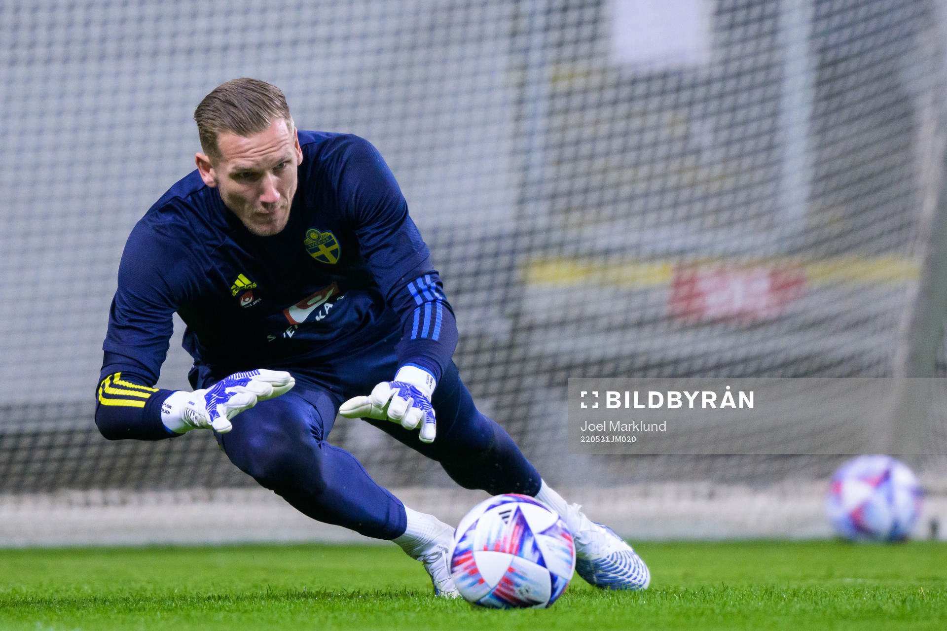 Goalkeeper Robin Olsen of the Swedish national football team