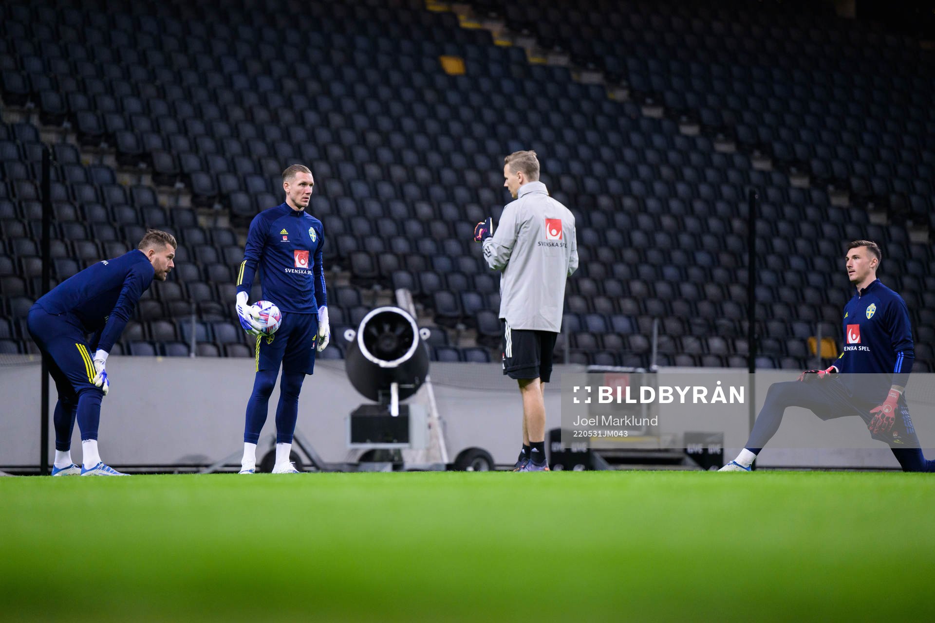 Goalkeepers Kristoffer Nordfeldt, Robin Olsen and Andreas