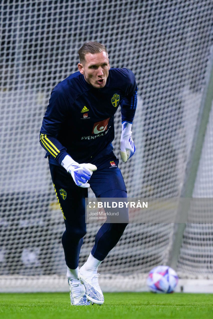 Goalkeeper Robin Olsen of the Swedish national football team