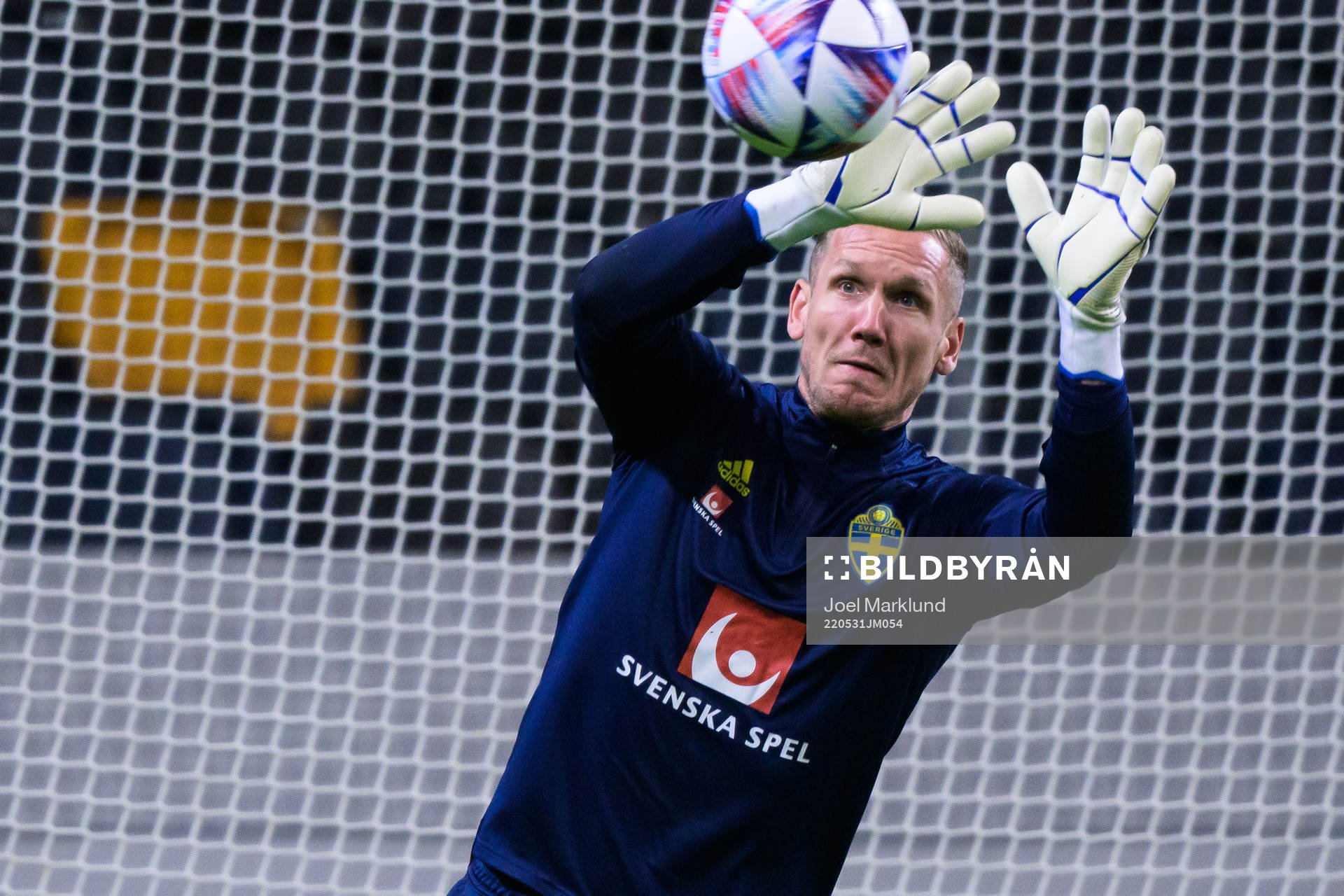 Goalkeeper Robin Olsen of the Swedish national football team