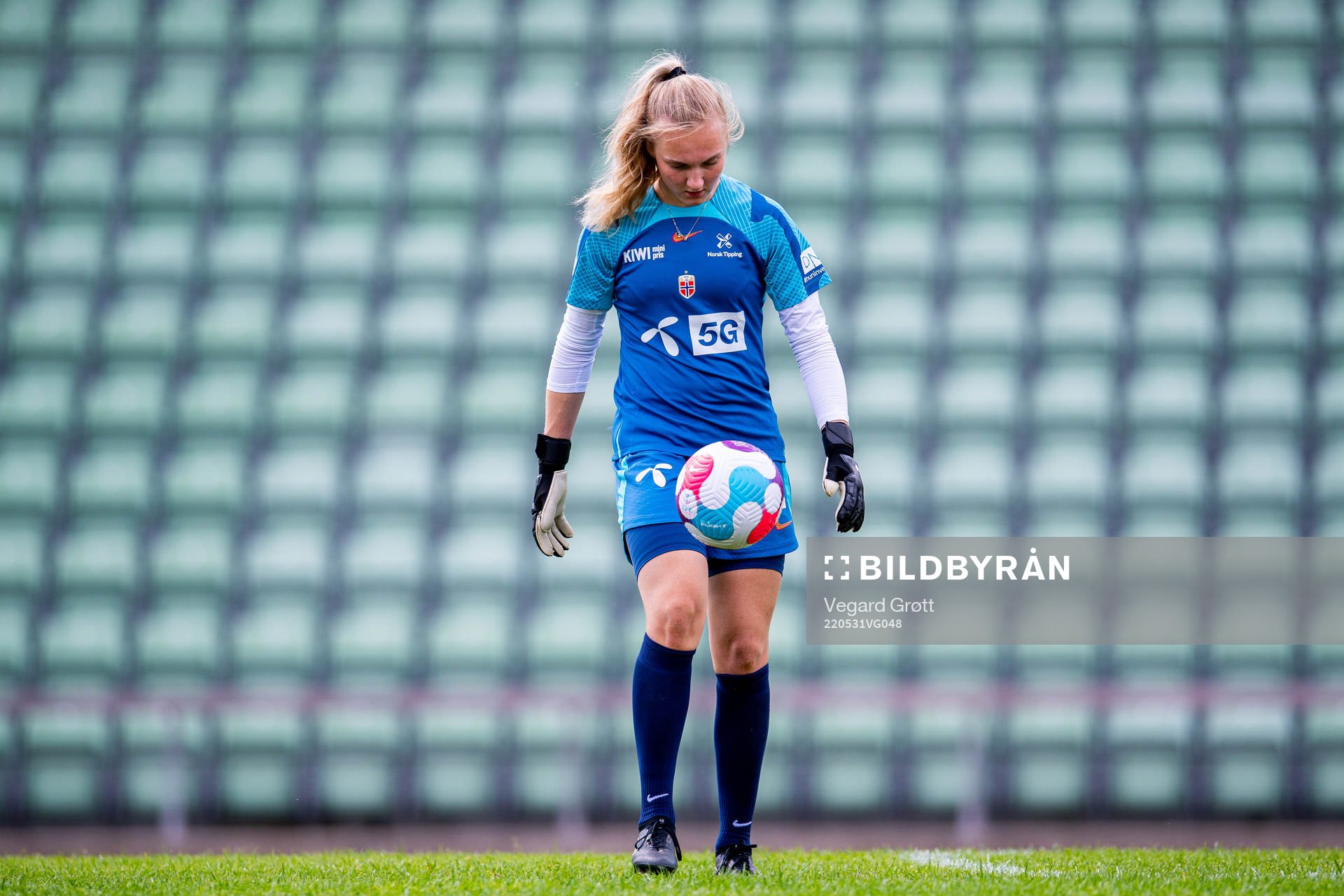 Goalkeeper Sunniva Skoglund of the Norwegian women's