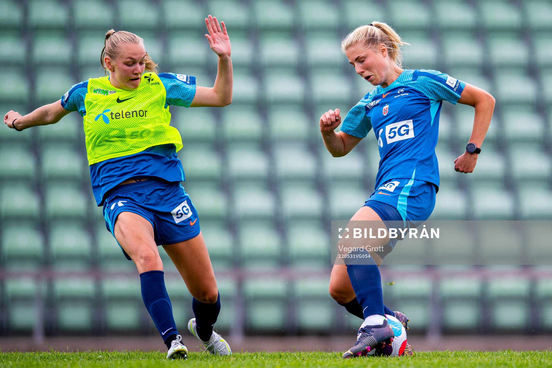 Frida Maanum and Sophie Roman Haug of the Norwegian women's