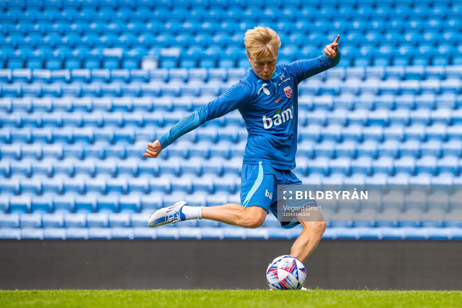 Birger Meling of the Norwegian national football team
