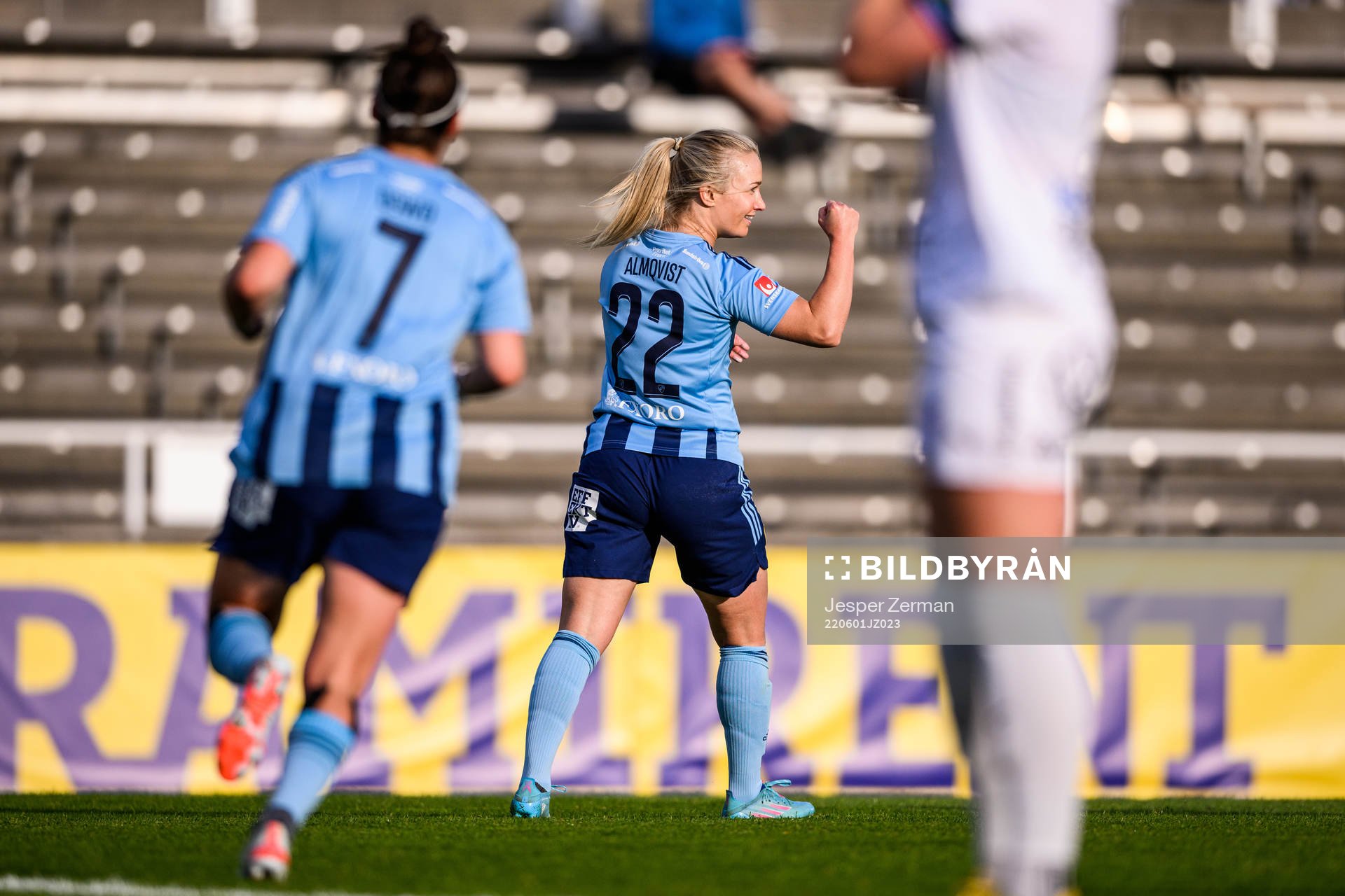 Djurgårdens Tove Almqvist jublar