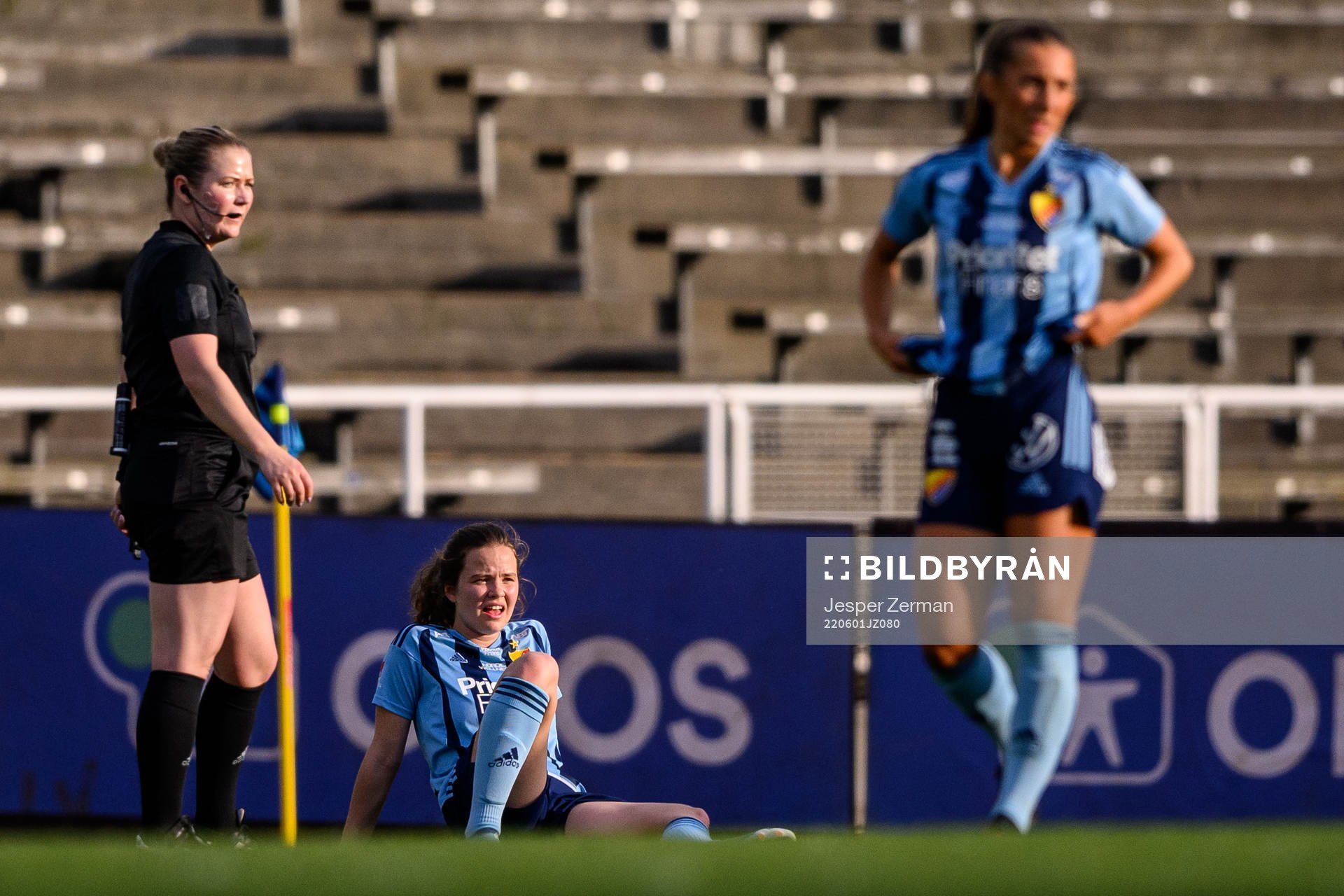 Djurgårdens Julia Walentowicz har ont