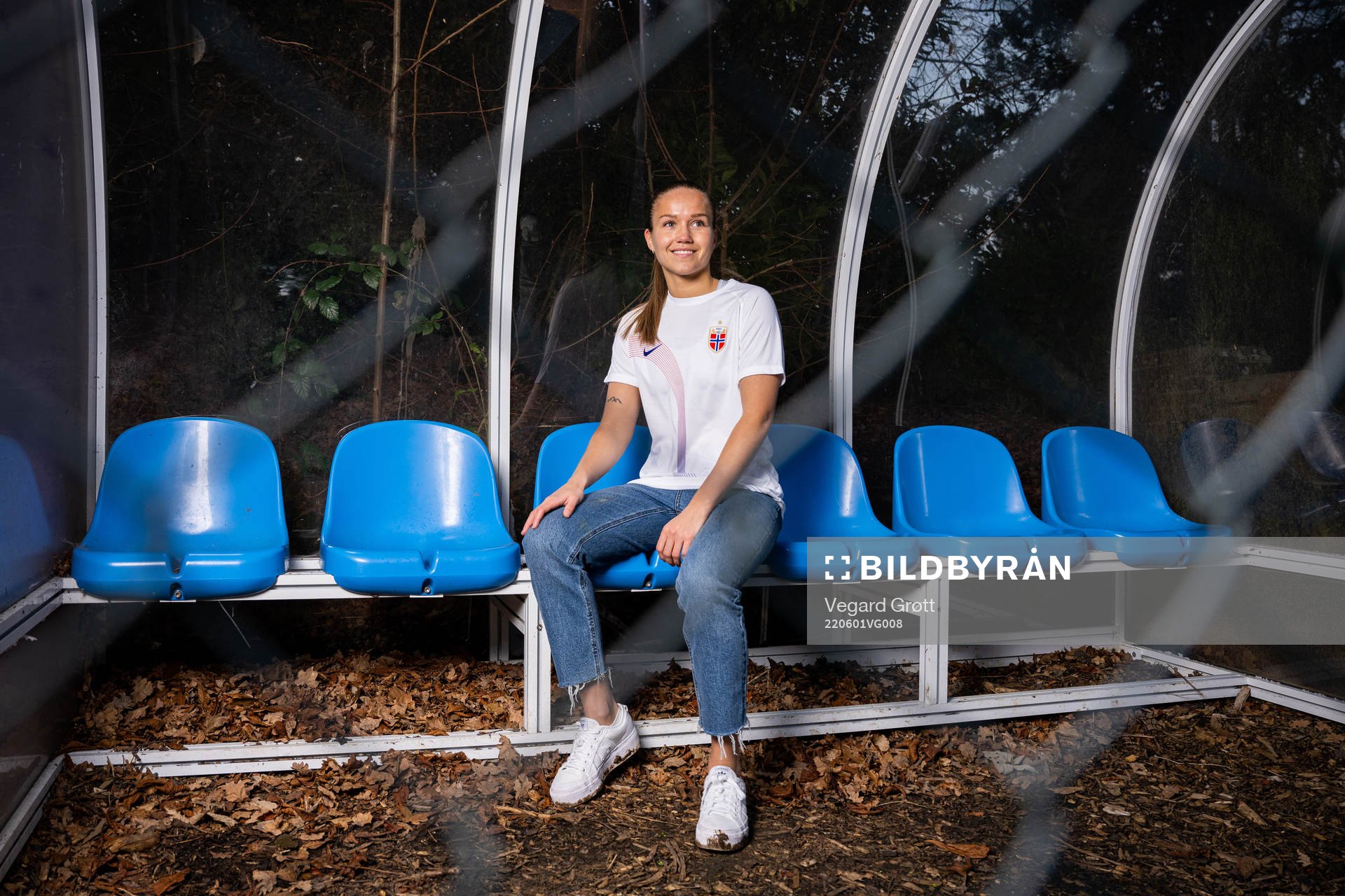 Guro Reiten of the Norwegian national football team poses
