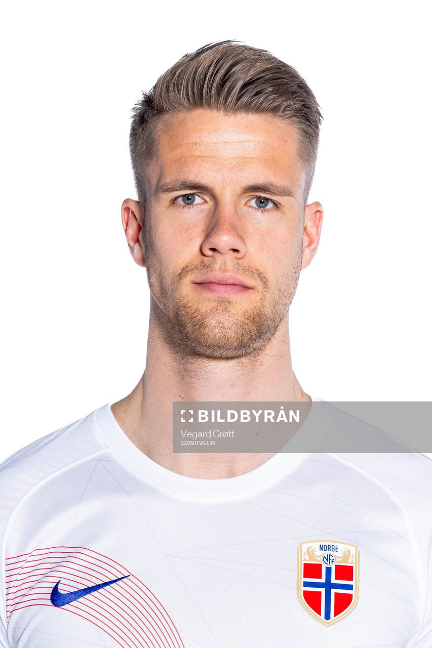 Kristoffer Ajer of the Norwegian national football team