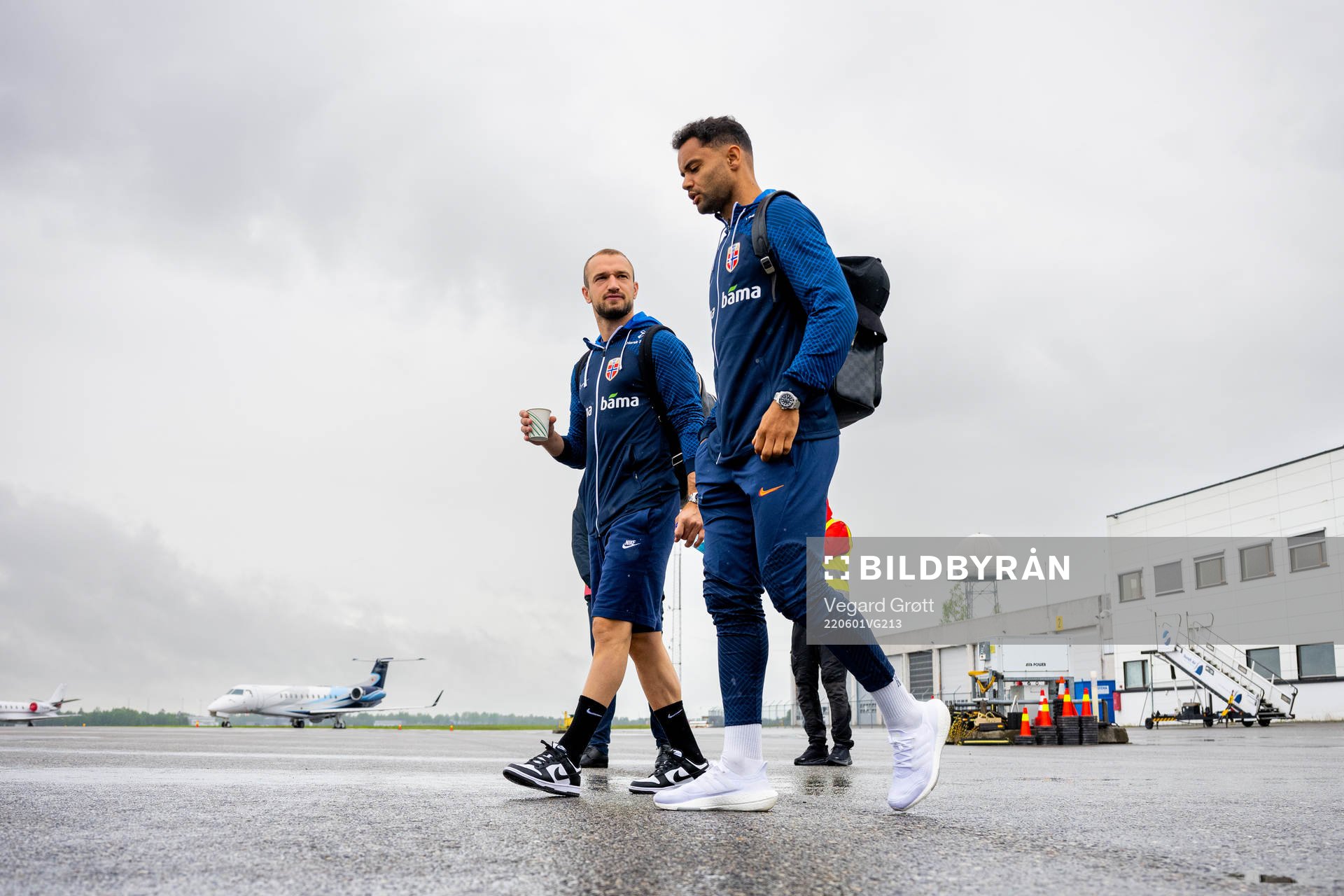 Veton Berisha and goalkeeper Sten Grytebust of the