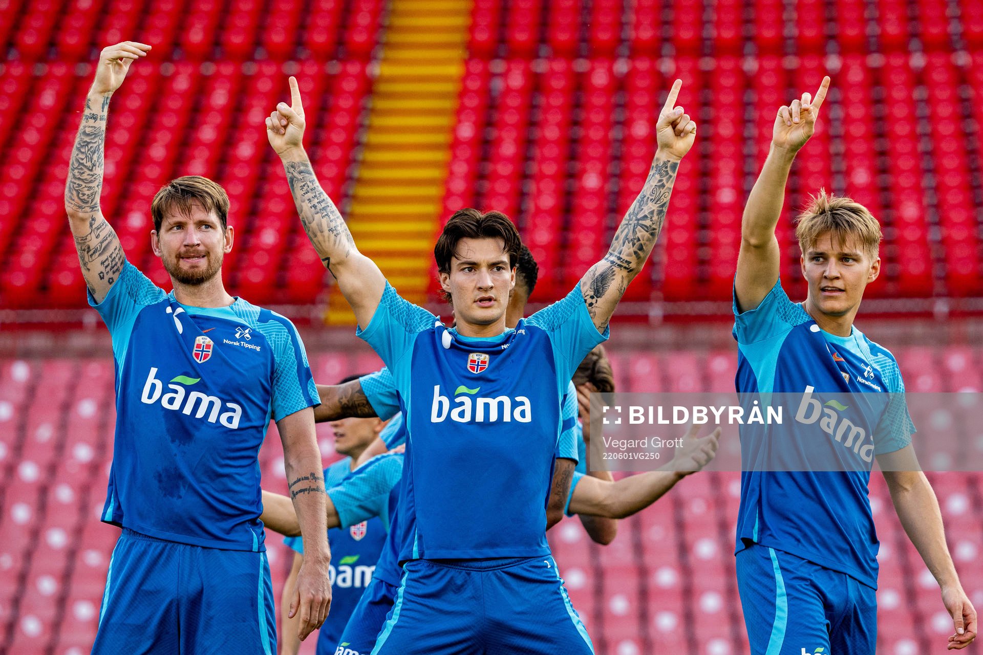 Stefan Strandberg, Mathias Normann and Martin Ødegaard of