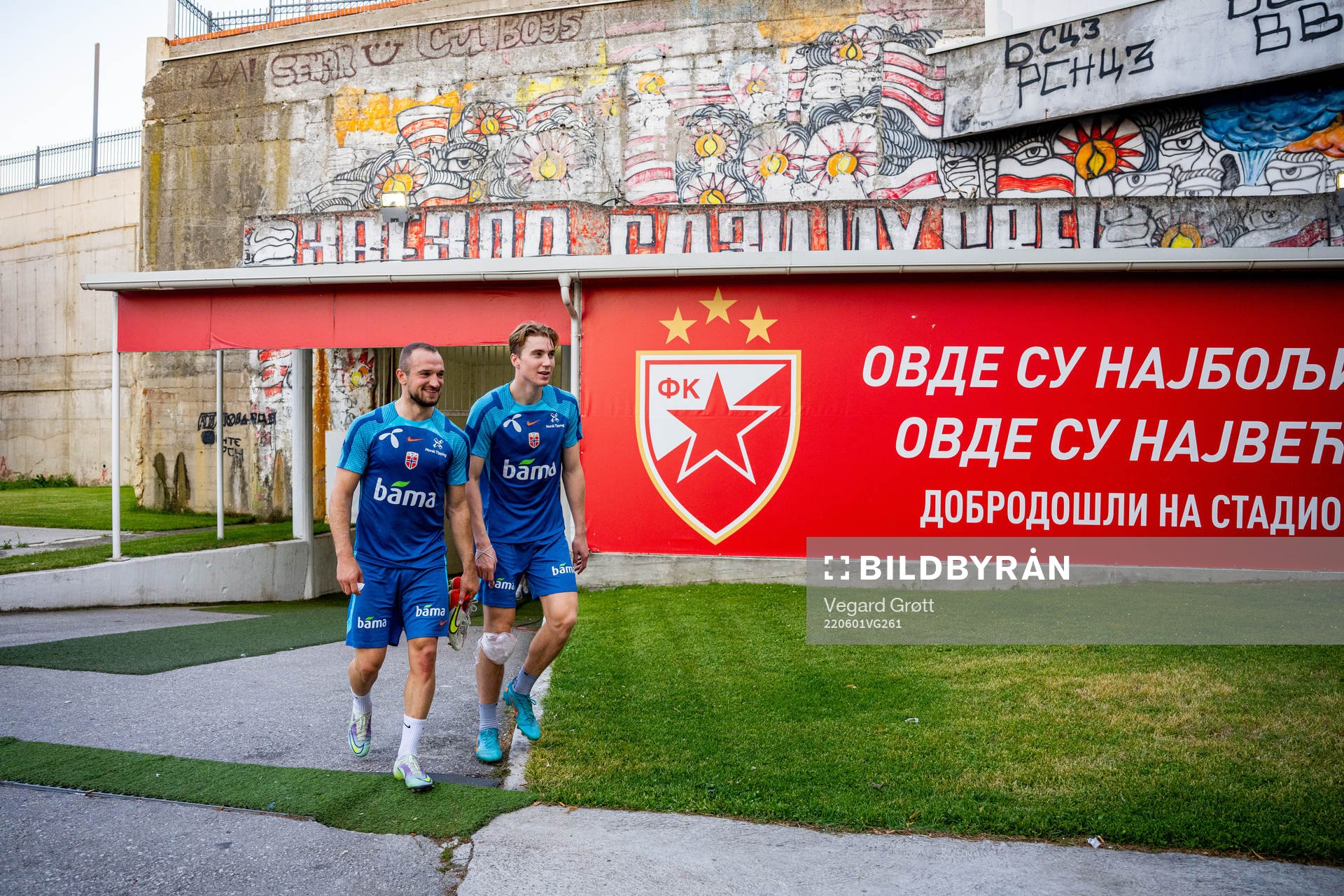 Veton Berisha and Kristian Thorstvedt of the Norwegian