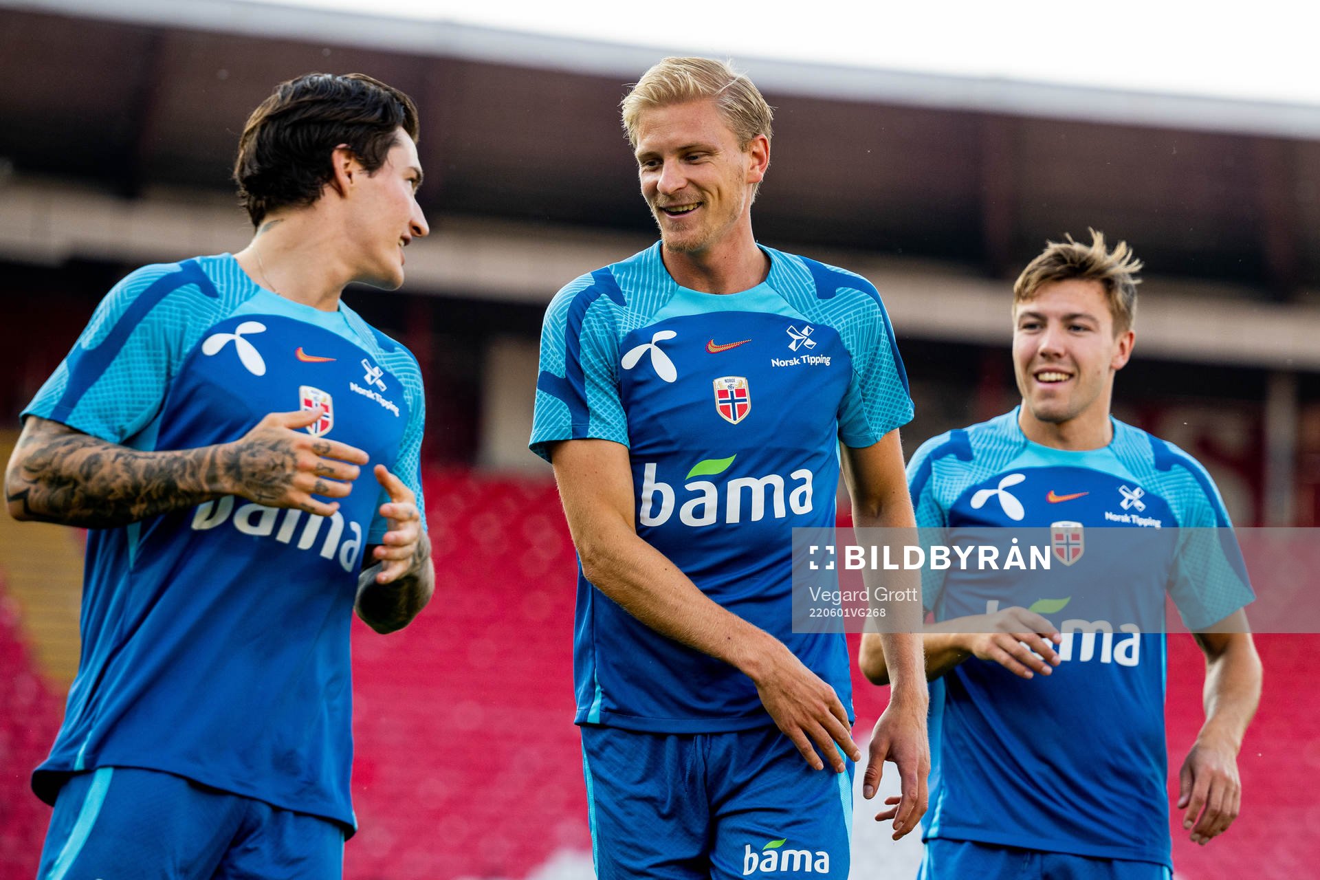 Mathias Normann, Morten Thorsby and Fredrik André Bjørkan