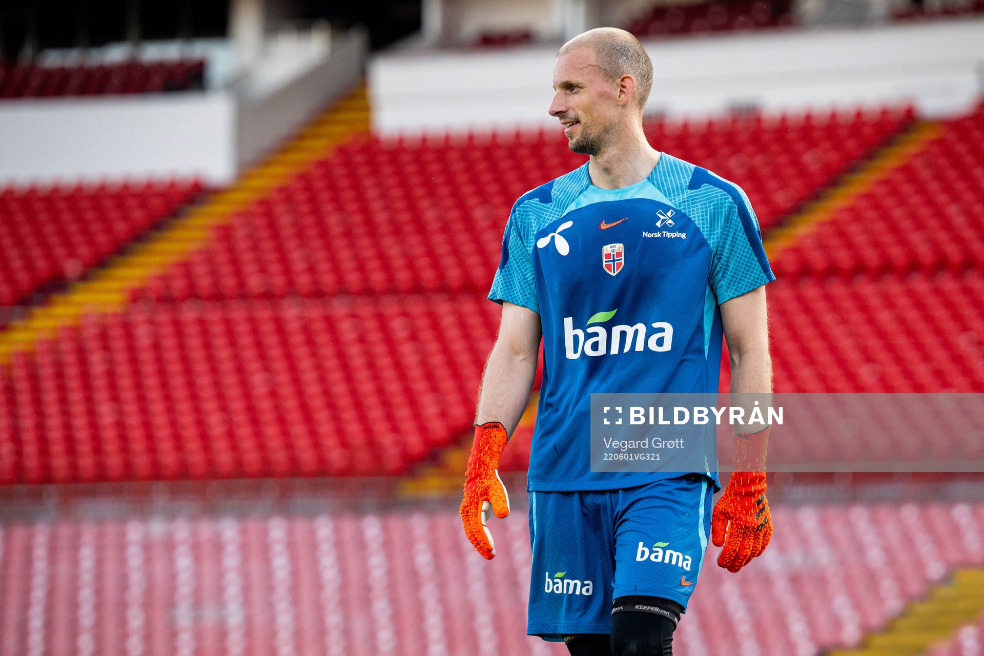 Goalkeeper André Hansen of the Norwegian national football