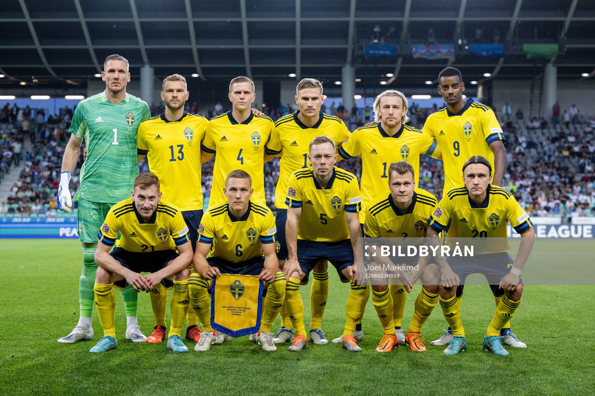 The starting eleven of Sweden