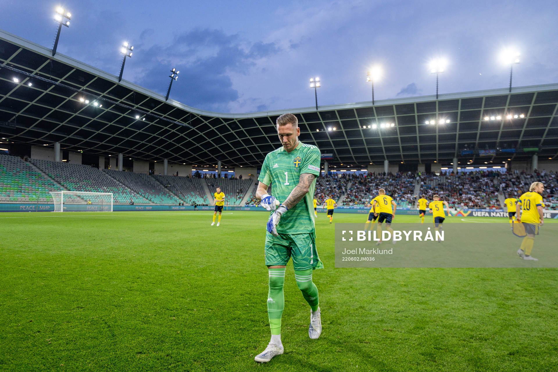 Goalkeeper Robin Olsen of Sweden