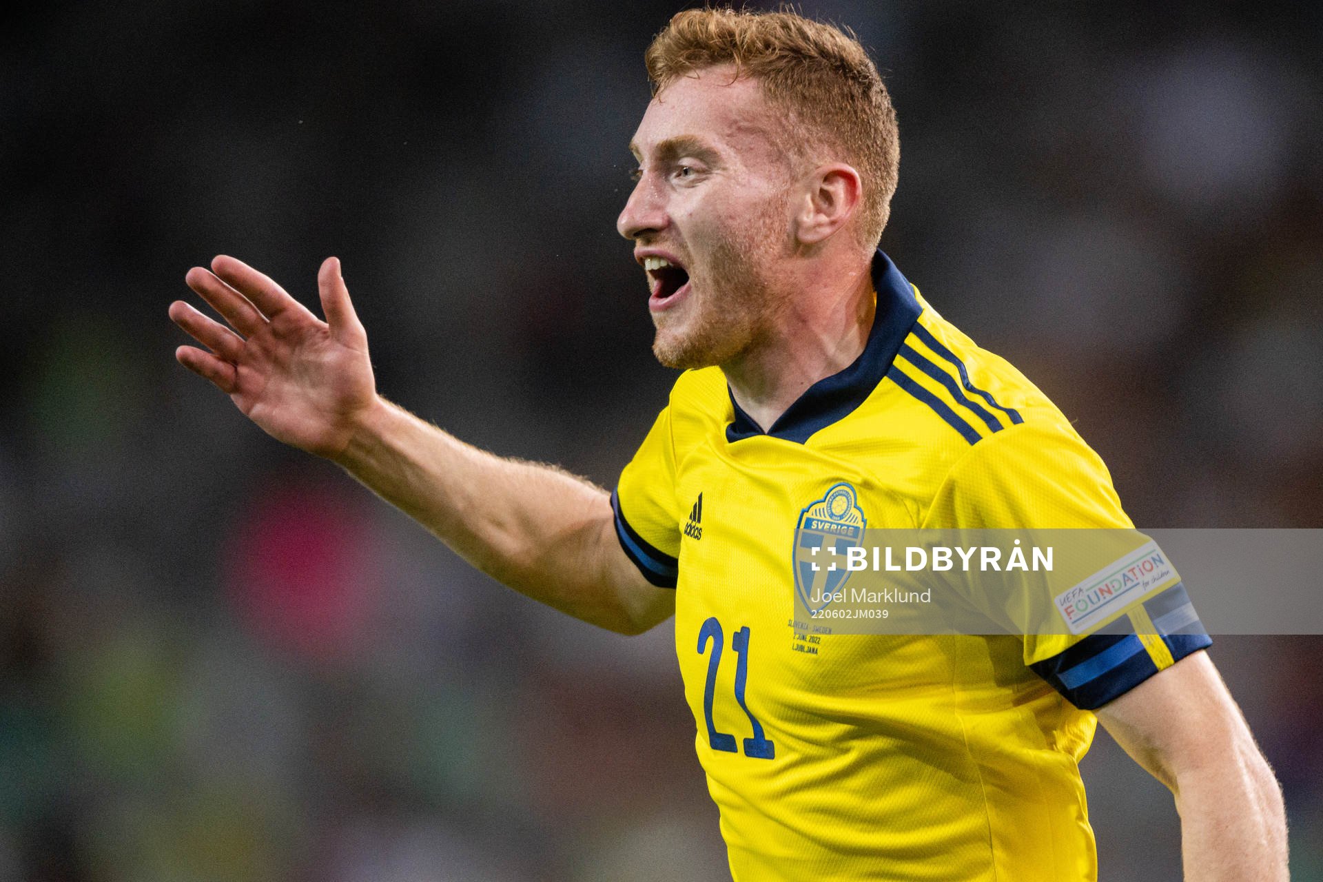 Dejan Kulusevski of Sweden reacts