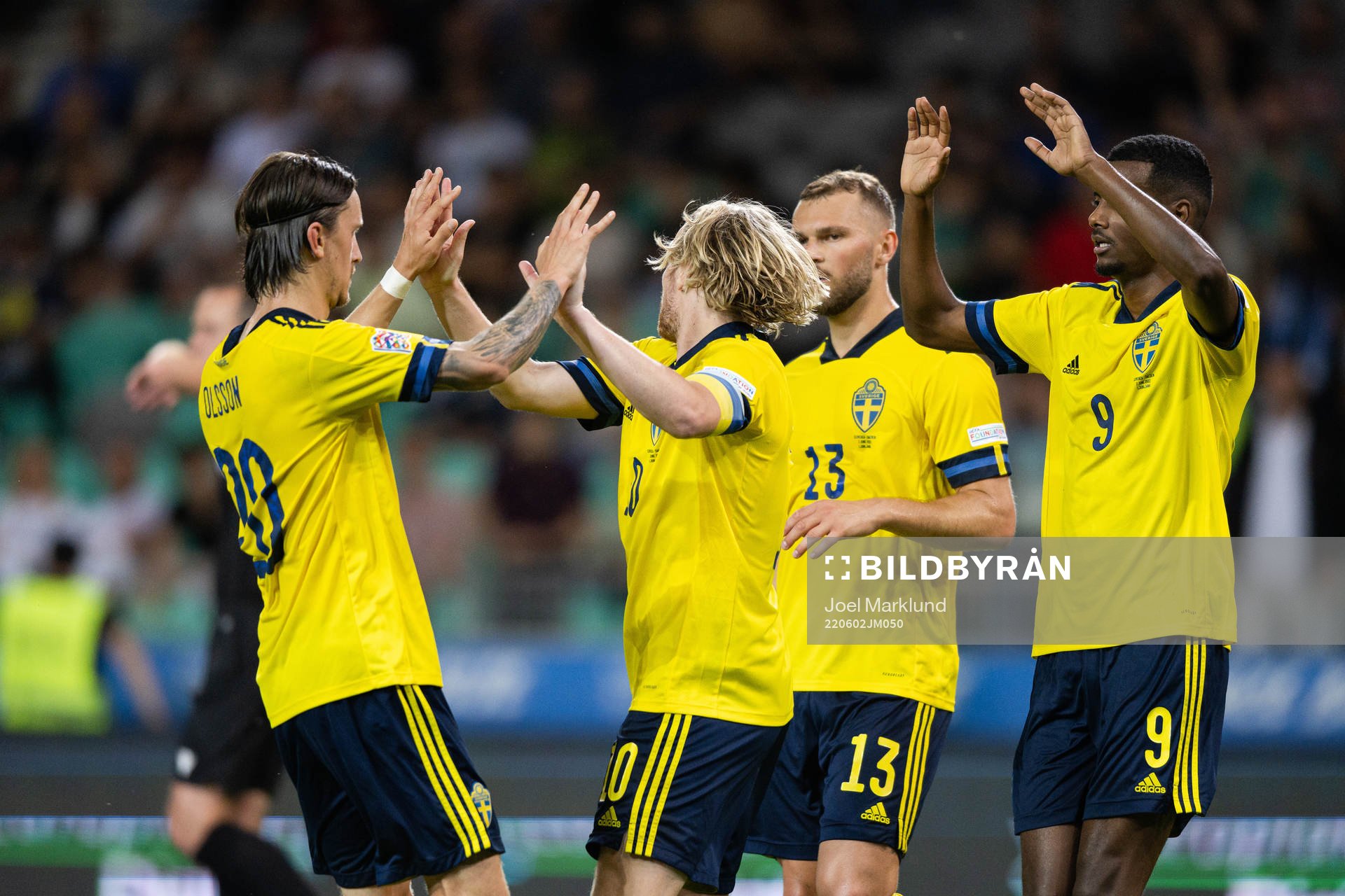 Kristoffer Olsson, Emil Forsberg, Jesper Karlström and
