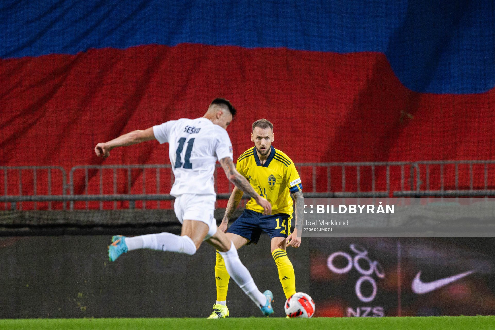 Benjamin Sesko of Slovenia and Alexander Milosevic of Sweden