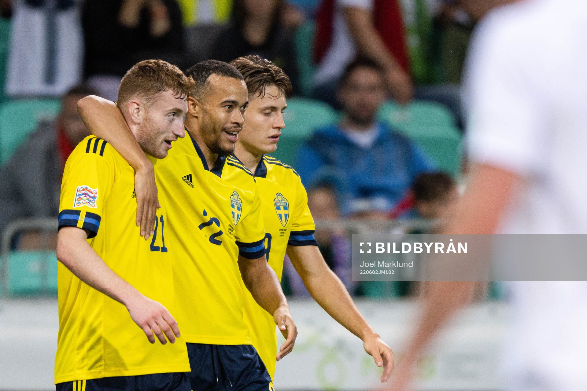 Dejan Kulusevski , Robin Quaison and Mattias Svanberg of