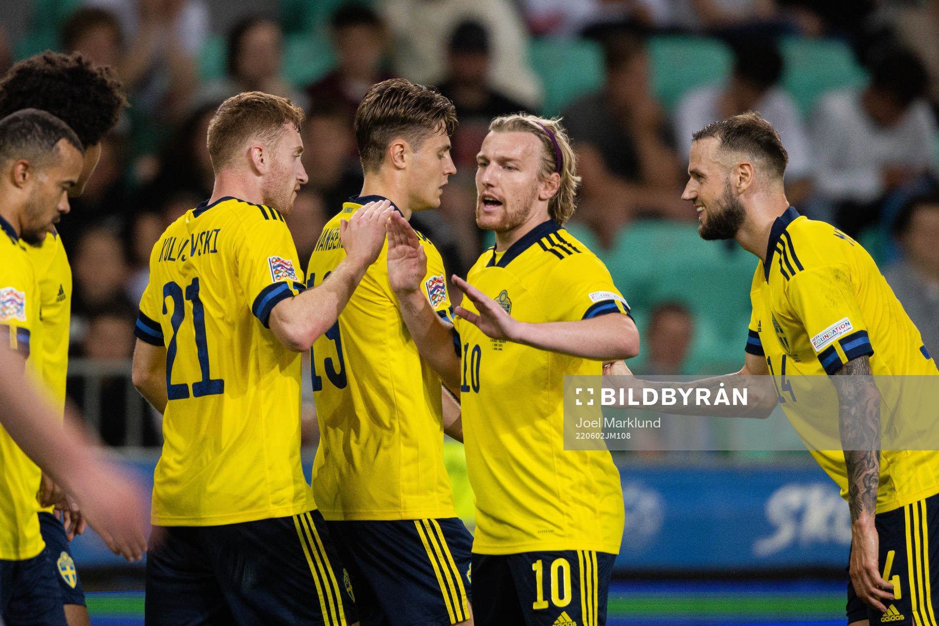 Dejan Kulusevski , Mattias Svanberg , Emil Forsberg and