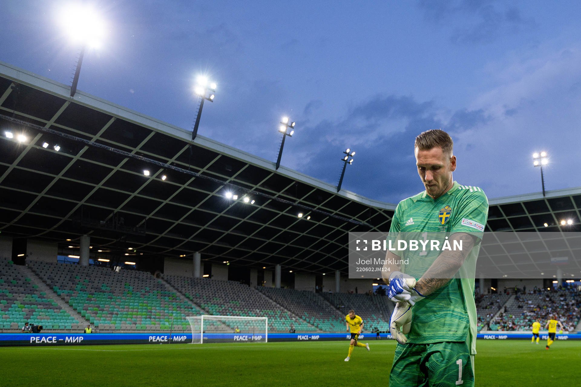 Goalkeeper Robin Olsen of Sweden