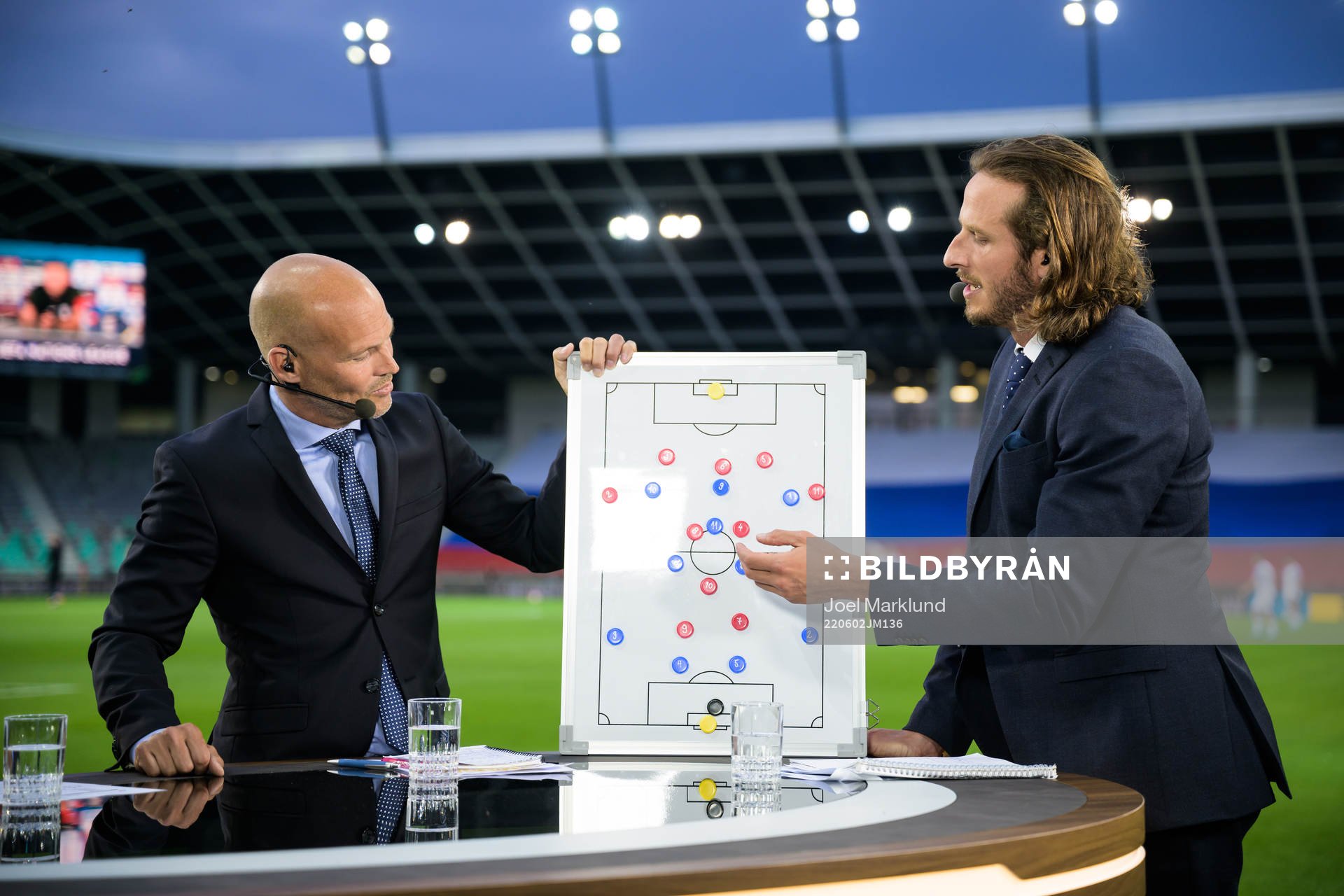 The studio of Swedish broadcaster Viaplay with former