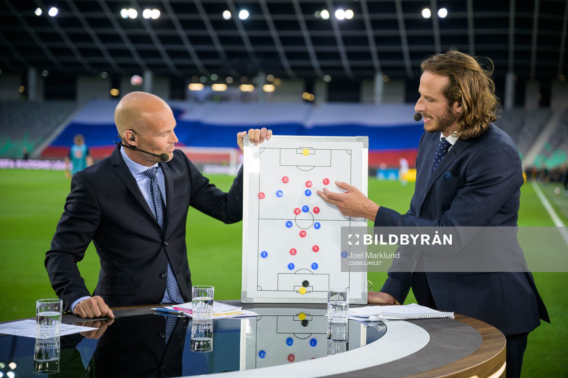 The studio of Swedish broadcaster Viaplay with former