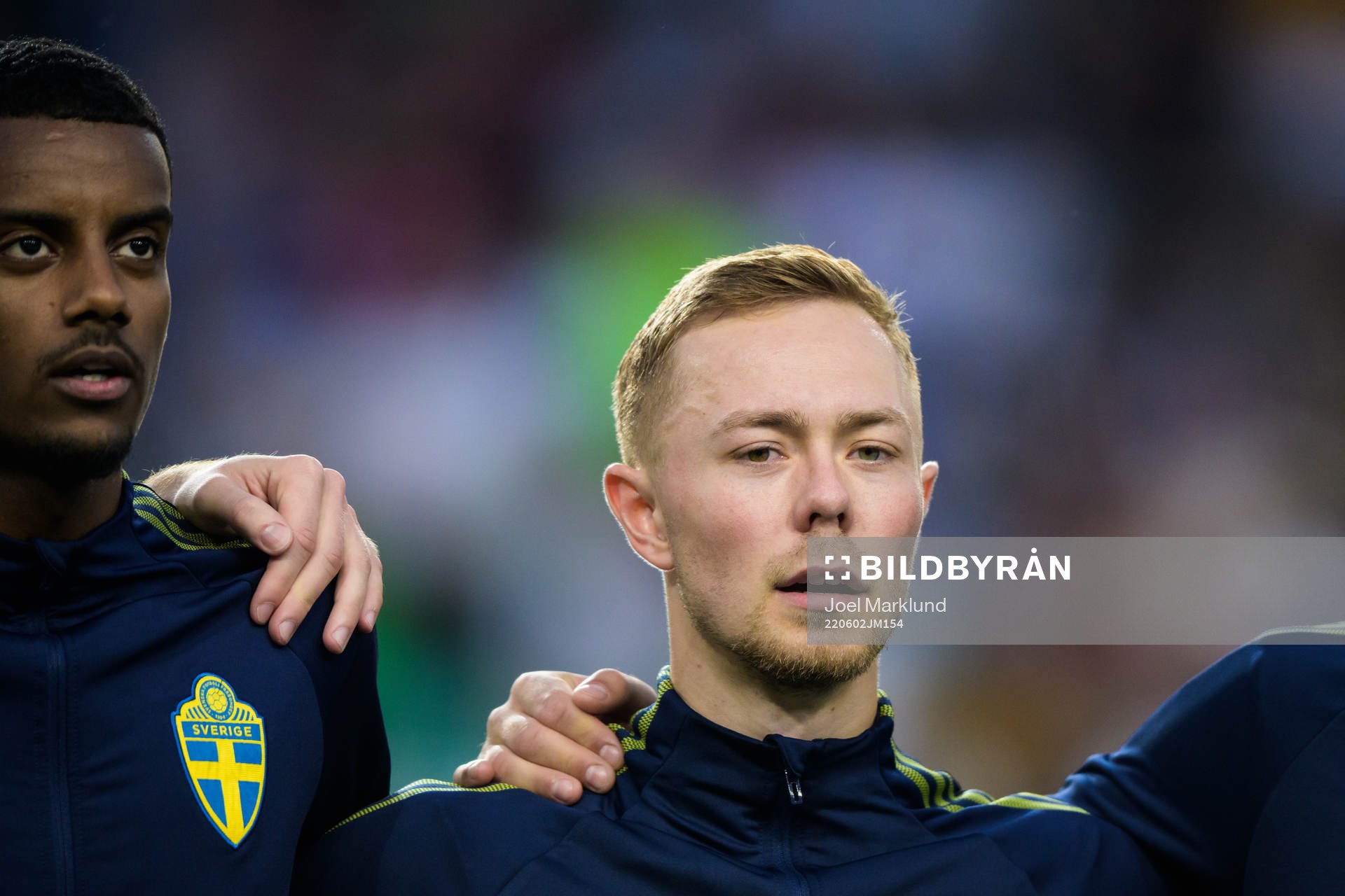 Alexander Isak and Joel Andersson of Sweden