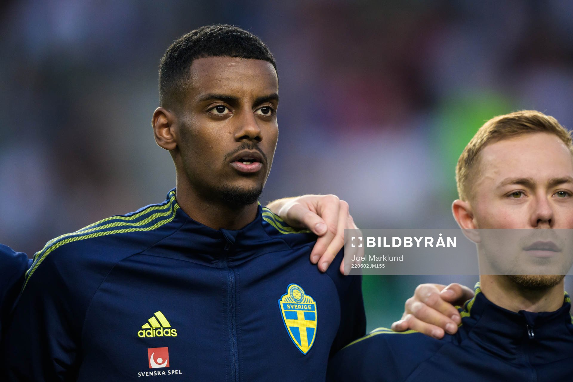 Alexander Isak and Joel Andersson of Sweden