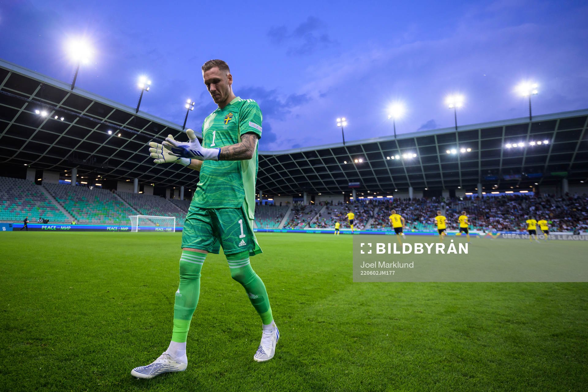 Goalkeeper Robin Olsen of Sweden