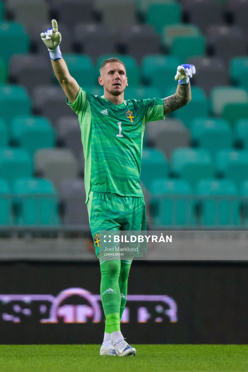 Goalkeeper Robin Olsen of Sweden